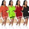 New Plus size 3X Summer women short sleeve T-shirt crop top shorts two piece set solid color outfits casual plain sportswear 2964