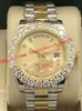 Ultima versione 9 Style Orologi di lusso Più grande Diamond Bezel Diamond Dial Mens 116238 43mm Orologio automatico da uomo Fashion Wristw228n