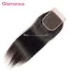 Glamorous Malaysian Peruvian Indian Brazilian Straight Hair Closure 1pcs Virgin Remy Hair 4x4 Lace Closures Original Human Hair Pieces for women