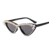 2019 nueva moda negro diamante gafas de sol mujer diseñador de la marca cat eye sunglasses marco sexy tonos vintage