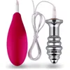 RY124 10 Velocidades Vibrando Plug Anal vaginal G Spot Estimular Vibrador Metal Prostate Massagem Butt Bug Plug Beads Dildo Anus Dilator Brinquedos Sexuais