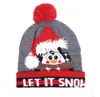 LED Noel Şapka Noel Işık Pom Kafatası kar tanesi Örme Beanie Yetişkin Noel Tığ Şapka Işıklar Örme Ball Cap Şapka B6881 Caps