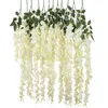 Luyue 12 stks Kunstmatige Wisteria Bloemen Wijnstokken 97cm Bruiloft Decor Bloem Garland Zijde Decoratieve Bloemen Home Fake Wijnstok