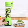 Avec une tasse de voyage de voyage de 380 ml personnelle USB Portable Blender électrique Rechargeable Juicer Bottle Fruit Vegetable Kitchen Tools FMT2142 0513