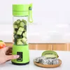 380ML Personal Blender With Travel Cup USB Portable Electric Juicer Blender Rechargeable Juicer Bottle Fruit Vegetable Kitchen Tools WX9-374