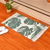 열 대 바나나 잎 인쇄 침대 옆 깔개 여름 야외 장식 목욕 바닥 매트 장식 술 카펫 문 양탄자