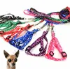 10 Colors Dog Harness Leashes Nylon Printed Adjustable Pet Dog Collar Puppy Cat Animals Accessories Pet Necklace Rope Tie Collar