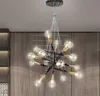 Nordic LED Pendant Lights Matsal Living Room Hängande lampa Sovrum Suspension Armatur Järnglas Loft Deco Fixtures Myy