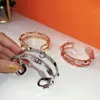 Hot Lock Gold Bracciali Donna Punk per il miglior regalo lussuoso Gioielli di qualità superiore Cintura in pelle Bracciale consegna gratuita Bracciale a due piani