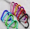 Heart Shaped Carabiner hook Aluminum Alloy Outdoor snap clip Hook Buckle for travelling camping hiking outdoor Colorful Key rings