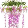 12PCS Artificial Wisteria Flowers 75 cm 110 cm Fake Wisteria Vine Vine Long Hanging Flower Wewnienia świąteczne na przyjęcie urodzinowe ślubne 66301360