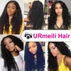 URmeili Deep Wave Bundles avec fermeture à lacet 10a grade brésilien vague profonde bouclés cheveux humains vierges Remy brésilien vague profonde de cheveux humains