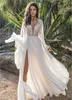 Asaf Dadush 2020 Bridal Dress Bohemia Beach A-Line Wedding Dresses Spaghetti Lace Backless Chiffon Boho Robe de mariée Country Wedding Gowns