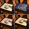 Chinese Embroidery Landscape Chair Seat Cushion Sofa Anti-slip Seat Pads Cushions Seats Decoration Armchair Dining Chair Mat