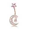Intero 50 pezzi lotto Moon Star Style ombelico piercing borchie acciaio al titanio gioielli per ombelico per salone e forniture per piercing5660839