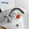 Badezimmer-Waschtischarmaturen Frap Chrom Waschbecken MessingZweigriff-WC-Waschtischarmatur und isolierte Wasserhähne mit Kaltschalter F10181