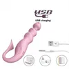 Massager Mermaid Vibrator Toy USB Uppladdningsbar kropp 10 Hastighetsmassage för kvinnor A987