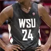 WSK Custom Washington State Cougars WSU Basketball Jersey NCAA College Thompson CJ Elleby Isaac Bonton Jeff Pollard Tony Miller