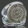 Collezione di monete commemorative di souvenir del calendario maya azteco placcato in argento