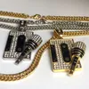 Hiphop Hip Hop Nastro magnetico Microfono Collana pendente Hip Hop Ornamenti