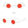 작은 힙합 증기 펑크 선글라스 여성과 남성을위한 레트로 플라스틱 라운드 프레임 태양 안경 10 색 도매