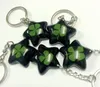 News--real four leaf clover black star shape keychain 5 pcs best sale jewelry YQTDMY