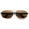 Moda prostokąt okulary przeciwsłoneczne Aktywne mężczyźni Damskie marki Projektanci Gunmetal Ramki Okulary przeciwsłoneczne Band 33B1 3445 z przypadkiem
