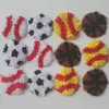 10Y / 140 pcs 2,5 polegadas mistura chiffon beisebol, softball, futebol, futebol, flor de basquete para meninas cabelos e acessórios de vestuário