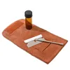 Simpatica pelle Snuff Snorter Sniffer Kit di stoccaggio per fumatori Borsa portatile Kit Confezione Custodia per tabacco Cucchiaio Bottiglia di vetro Contenitore Accessori per utensili