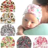 Europe Infantile Bébé Filles Chapeau Noeud Fleur Chapeaux Enfant Toddler Enfants Bonnets Turban Donuts Florals Chapeaux Enfants Accessoires 14596