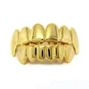 Hip Hop Personality Fangs Teeth Gold Silver Rose Gold Teeth Grillz Gold False Teeth Sets Vampire Grills For Womenmen Dental Grill2762193