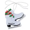 Scarpe da pattinaggio su ghiaccio per ragazza Polyresin Lucido Ornamenti personalizzati per l'albero di Natale Scrivi nome Regali personalizzati Regalo di Natale