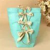 Bolsa de regalo de papel de 5 colores Bolsas de embalaje de ropa de boutique con cinta de lazo Paquete de regalo elegante Bolsas de compras para celebración Envoltura de regalo