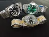 Green Color Designer Watch Luksusowy zamiatanie ręki igły Automatyczny ruch mechaniczny Top Ceramic Bezel Men Watch289U