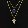 Fashion Hop Men's Pendant Set Mini Gem Jesus Small Gem Mäns halsband