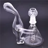 2pcs 14mm male Water Bongs Oil Rigs Hitman Two Function Recycler Best Hookahs Pipes 6 inch inline downstem Perc Dab oil rig Bong with dome