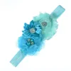 Hot Flower Baby Girl frisado Moda Headbands Crianças Princesa Headwrap Tulle Elastic Hairband Crianças Acessórios de cabelo