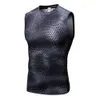 Wholesale-Men Compression Tights Gym Vest Top Quick Dry Sleeveless Sport Shirt High Elastic Mens Vest Sport Cool Running