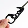 6st qinggear Svart säkerhetsbälte Cutter Bottle Opener Screw Driver Skiftnyckel Skal Räddning Hook Emergency Tool Pocket Tool EDC