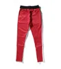 2020 Yan Fermuar Pantolon Hip Hop Moda Kentsel Giyim Kırmızı S Jogger Pantolon 3 Tyle S-2XL4918175
