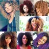 Pack med 3 ombre färg Marlybob virkning flätande hår afro kinky curly jerry curl flätor kanekalon syntetiska hårförlängningar 10QU2697363
