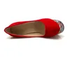 small big size 33 to 42 43 ultra high heel 15cm black red floral platform dress shoes designer pumps