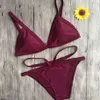 MJ-90 Solid Brazylijski Kobiety Bikini Nude Swimwear Swim Swim Siatek Retro Biquinis Set Sexy Pad Niski Talia Micro Thong Beach Veste Femme