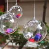 Boule transparente en plastique Transparent, pour boîte à bonbons de mariage, sac cadeau, décorations d'arbre de noël du nouvel an