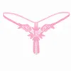 flower with Pearls Tangas Women Sexy G String Underwear lingeries Thongs Erotic Lingerie Open Crotchless Transparent Panties drop 8425807
