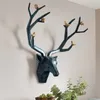 Resin 3d big deer head home decor for wall statue decoration accessories Abstract Sculpture modern Animal head room wall decor T202016