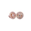 NEW 925 Sterling Silver Vintage Allure Stud Earrings Original Box for Pandora 18K Rose gold cz diamond Women Luxury designer Earring set