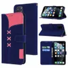 Kreatywne szwy Kolorowe Canvase Tekstura Wallet Telefon Case dla iPhone 11 Pro X XR XS Max i Samsung Note 10 Pro S8 S9 S10 Plus