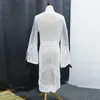 Novo Sexy Cover Up Biquíni Feminino Maiô Cover Up Maiô Roupa de Praia Roupa de Banho Feminina Malha Vestido de Praia de Verão Túnica Robe