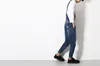 Jeans droites pour hommes Designer mens salopettes en vrac Denim Pants Male Fashions coréen solide trou Jeans de vélo